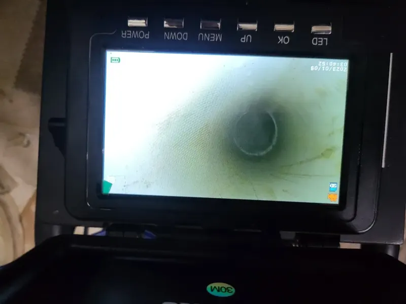 울산 북구 내시경 화면에 보이는 배관 이음부